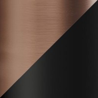 brushed copper / black matt